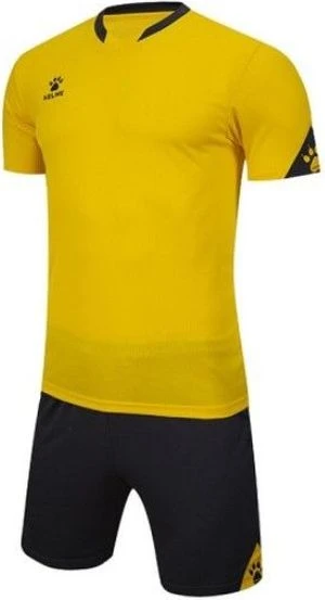 Комплект футбольної форми GIRONA жовто-т.сірий к/р