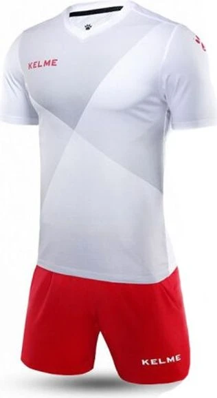 Комплект футбольної форми біло-червоний к/р LIGA
