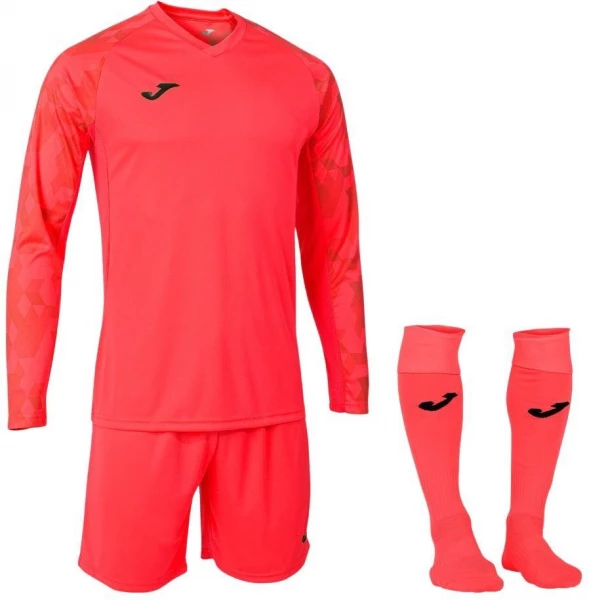 Комплект воротарської форми кораловий д/р ZAMORA VII (шорти+футболка+гетри)