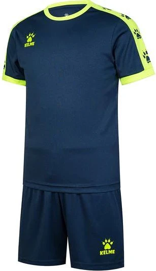 Комплект футбольної форми т.синьо-салатовий к/р дитячий COLLEGE