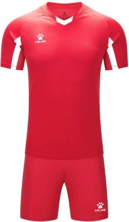 Комплект футбольної форми червоно-білий к/р дитячий LEON
