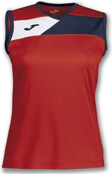 Футболка жіноча без рукавів CREW II червоно-темно-синьо-біла