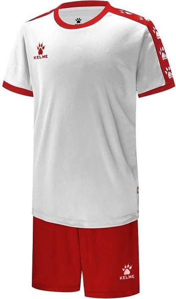 Комплект футбольної форми COLLEGUE біло-червоний к/р дитячий