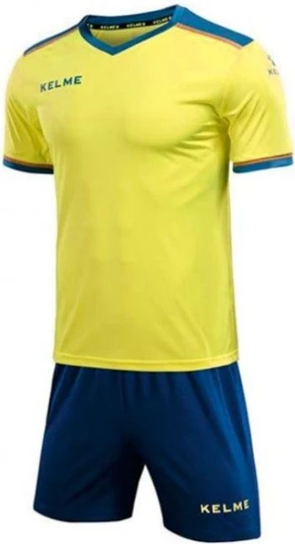 Комплект футбольної форми жовто-синій к/р дитячий SEGOVIA