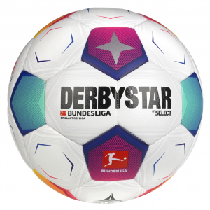 М’яч футбольний SELECT DERBYSTAR Bundesliga Brillant Replica v23 (672) біло/син/фіолет