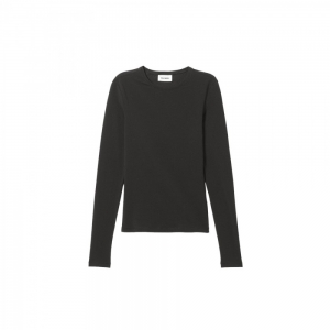 Лонгслів H&M Slim Fitted Long Sleeve Black 1141162001 M