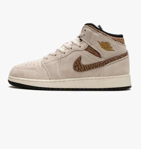 Кросівки Jordan 1 Mid SE Brown Elephant (GS)