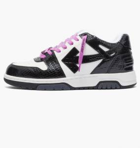 Кросівки Off-White Out Of Office Croco Print Sneaker 'Black White Purple'