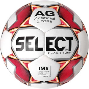 М'яч футбольний Select Flash Turf IMS (012) №5 White-Red (0575046003)