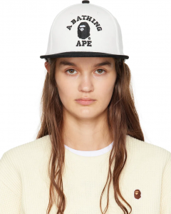 Бейсболка Cap BAPE Corduroy College Cap White