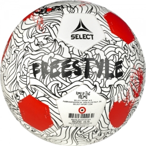 М'яч футбольний для фрістайлу SELECT Freestyle v24  (003) біл/червоний
