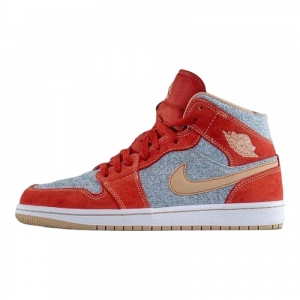 Кросівки Nike Air Jordan 1 Mid Denim Red