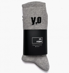 Шкарпетки yes, original 3 Pack Socks Grey 100000-124 41-45