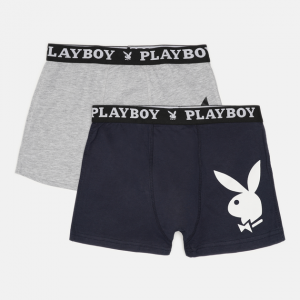 Труси-боксери Набір з 2 Playboy ANNYA PLAYBOY BOXERSHORT сірий, синій Чол L