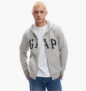 Толстовка Gap Logo Zip Hoodie Grey 664335021 M