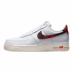 Кросівки Nike Air Force 1 Low '07 LV8 Tartan Plaid White University Red