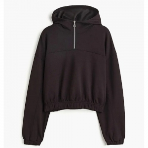 Худі H&M Zip-Top Sports Hoodie Black 1105174001 L