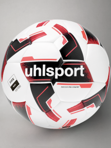 М`яч футбольний SOCCER PRO SYNERGY	(white/black/fluo red)