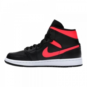 Кросівки Jordan 1 Mid Black Siren Red (W)