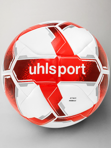 М'яч футбольний ATTACK ADDGLUE	(white/red/silver)