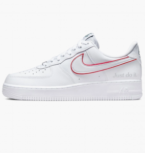 Кросівки Nike Air Force 1 Low Just Do It White Noble Green Metallic Silver University Red