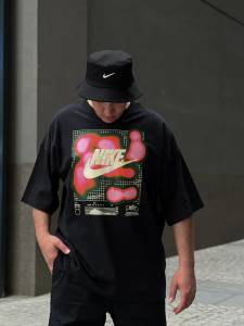 Футболка Nike (чорна-принт)