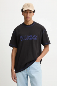 Футболка Hugo Men's Ecru T-Shirt - Crew Neck