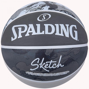 М'яч баскетбольний Spalding Sketch Jump Ball сірий