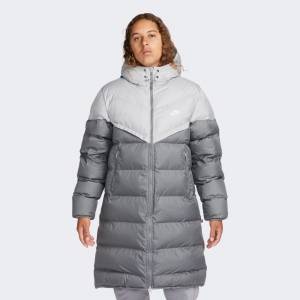 Пуховик Nike Storm-Fit довгий (сірий)