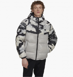 Пуховик Adidas Down Regen Camo Hooded Puffer Jacket Grey