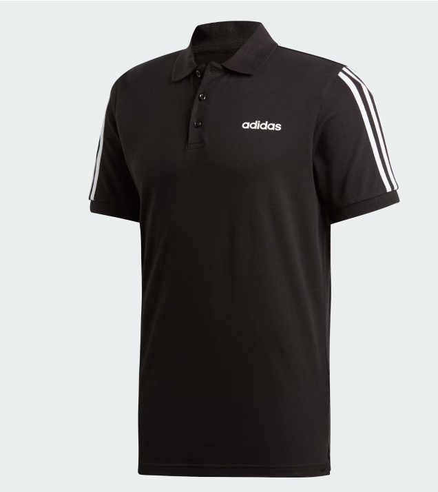Поло мужское Adidas 3-Stripes Black EJ0927