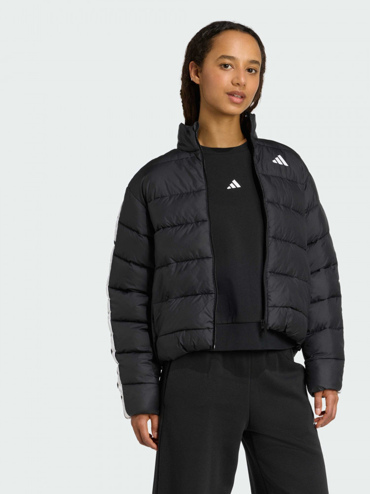 Женская черная куртка Adidas Essentials Climawarm 3-Stripes JM8421_image_4