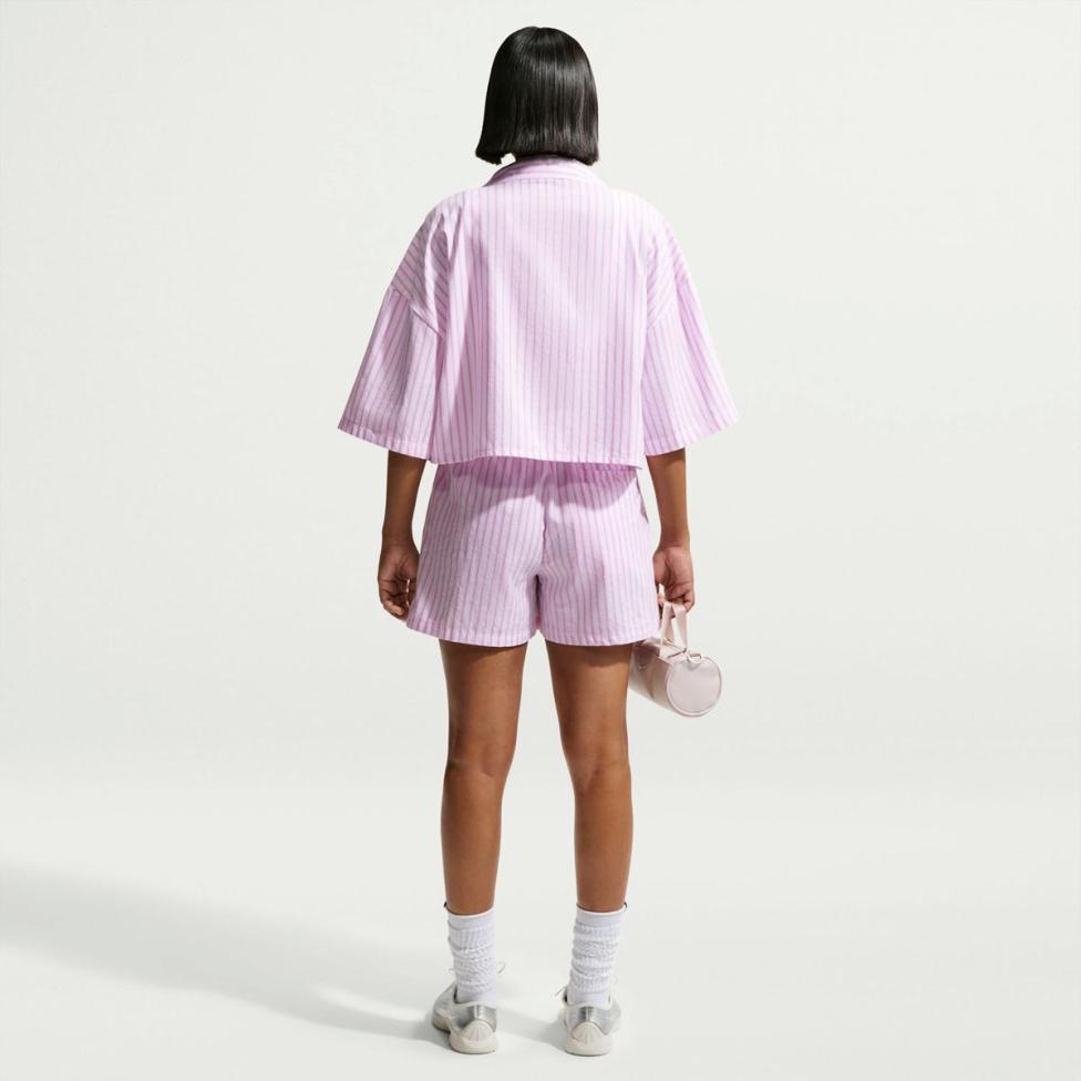 Женская рубашка NIKE W NSW OFFLN WVN PPLN STRP SS II4228-503_image_4