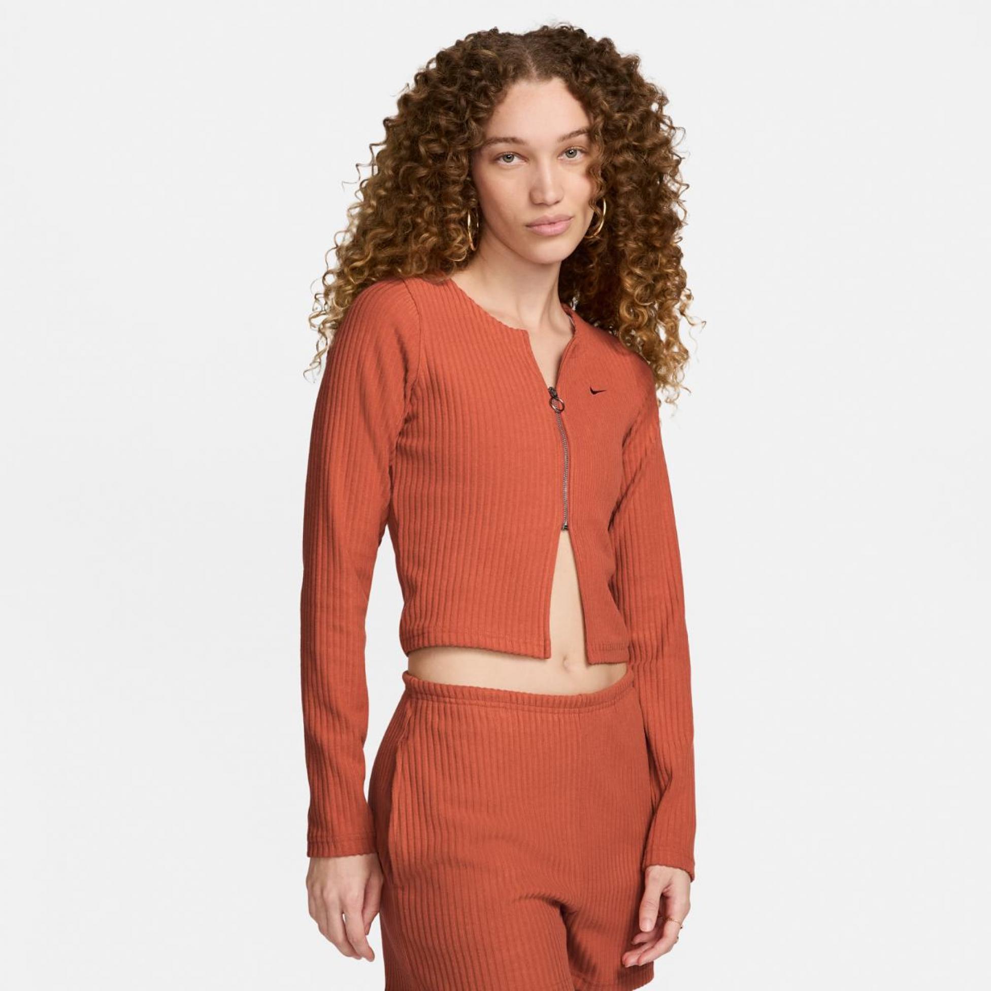 Женская толстовка NIKE W NSW CHLL KNT RIB FZ CRDGN FN3682-825