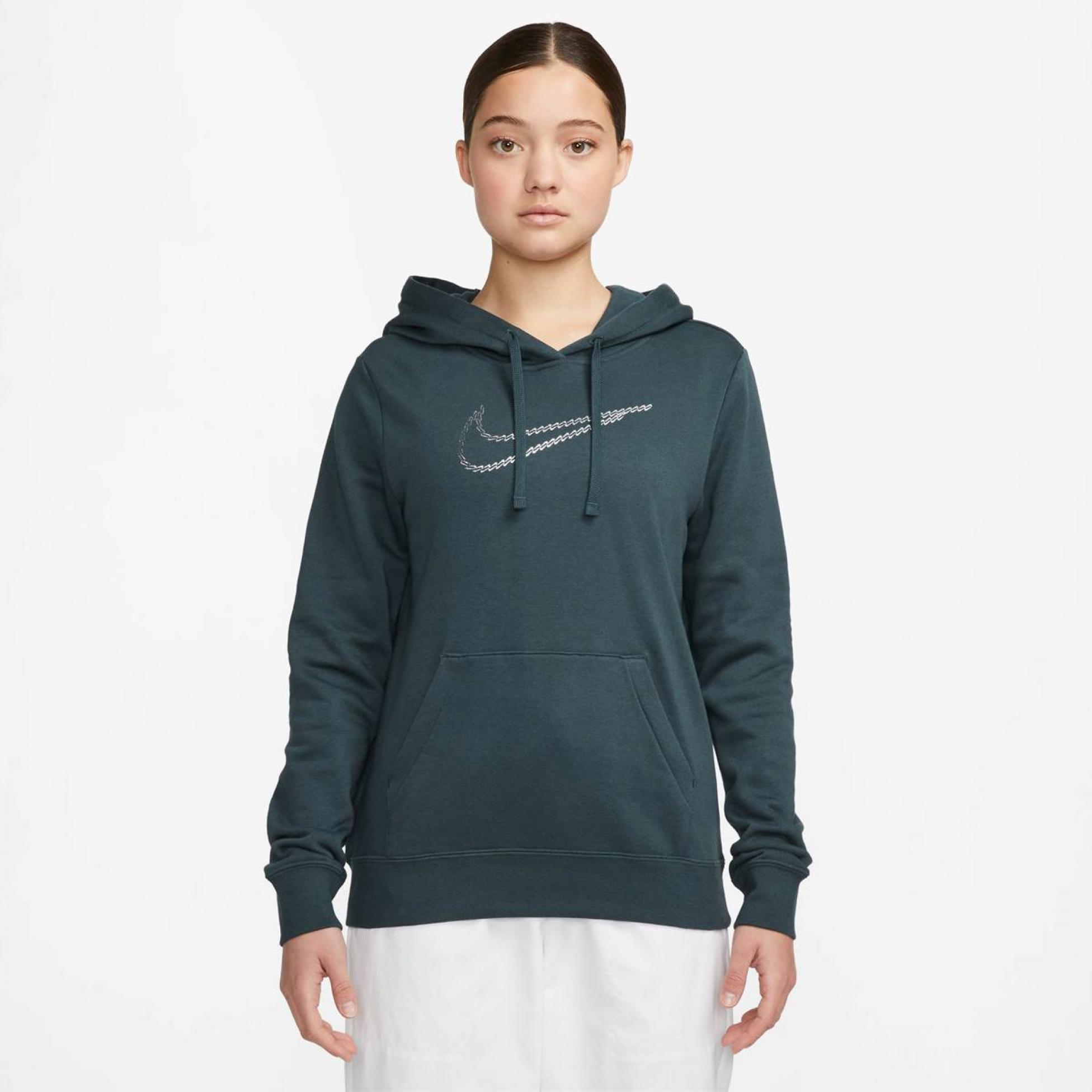 Женская толстовка NIKE W NSW PE CLB FLC SHINE OS PO FB8763-328