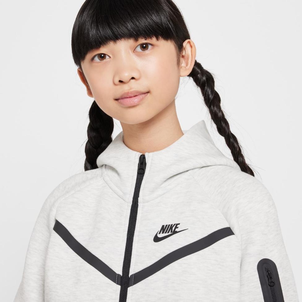 Детская толстовка NIKE G NSW TCH FLC HD FZ LS - PD HV8695-013_image_3